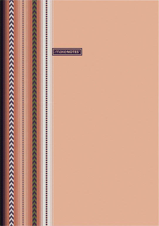 Makenotes Notizbuch A5, liniert, gebunden, Hardcover, 80 Seiten, 80 g/m² – Ethnic (mehrfarbig)