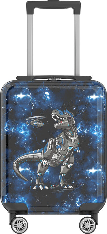 Beckmann Kindertrolley Tech Rex Handgepäck – 22 l, Hartschale PC/ABS, 4 Doppelrollen, 30,5 × 46,5 × 22 cm