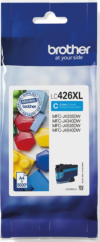 Brother LC-426XLC Cyan Tintenpatrone (Original) – 5'000 Seiten – für MFC-J4540DWXL