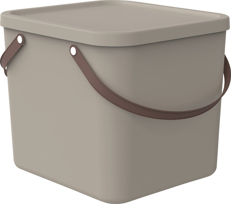 Rotho Aufbewahrungsbox Albula – Kunststoff, Cappuccino, 35,8 × 34 × 40 cm – 1er-Pack