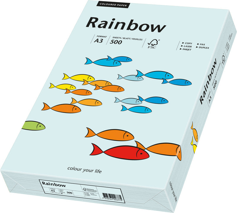 Papyrus Kopierpapier – A3, 120 g/m², Hellblau – für Inkjet, Laser, Kopierer – FSC – 250 Blatt