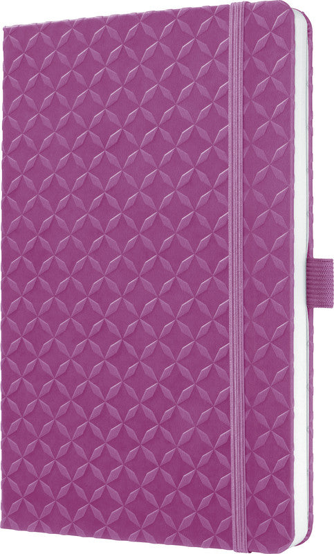 Sigel Notizbuch, A5, liniert, Fadenheftung, 174 Seiten, perforiert, 80 g/m² – pink/violett