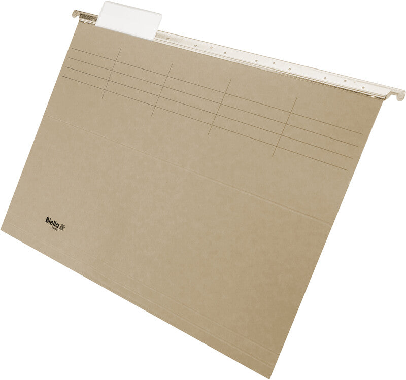 Biella Hängeordner für A4 – Karton, Grau, 320 × 250 mm, mit Vordruck
