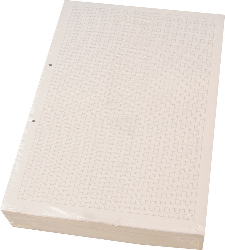 Natura line Notizbuch-Einlagen A4, kariert 5 mm, mit Rand, 2-fach gelocht, 90 g/m² – 500 Blatt