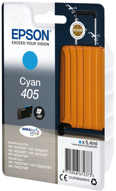 Epson Tintenpatrone 405, cyan, 5,4 ml