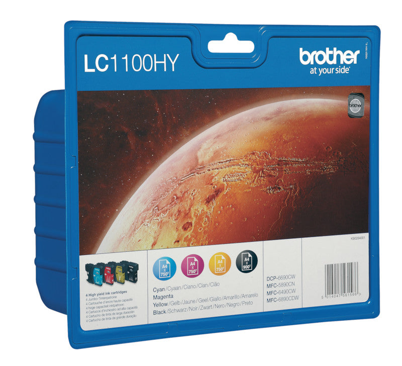 Brother Tintenpatronen-Multipack CMYK, 4er-Pack – für Inkjetdrucker/Multifunktionsgeräte