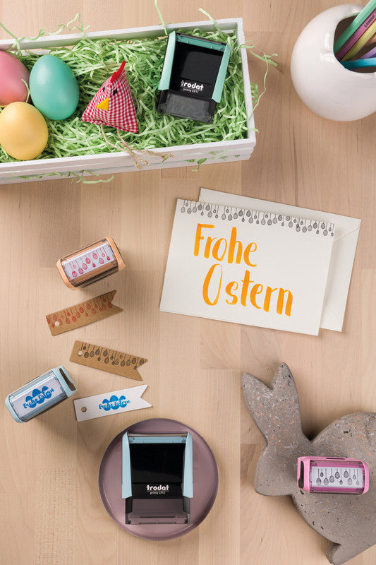 Trodat Motivstempel Printy 4911 – Motiv: zum Selbersetzen, mit schwarzem auswechselbarem Stempelkissen