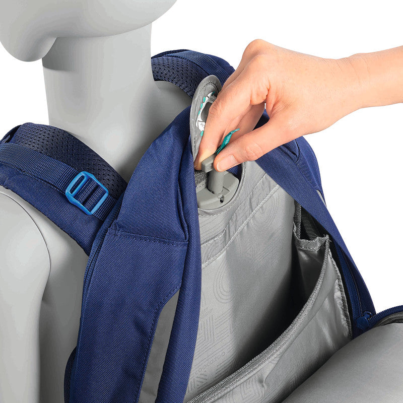 Coocazoo Rucksack Porter – Blue Motion – blau – 30/35 l – B 30 × H 44 × T 23 cm – recycelter Bestandteil