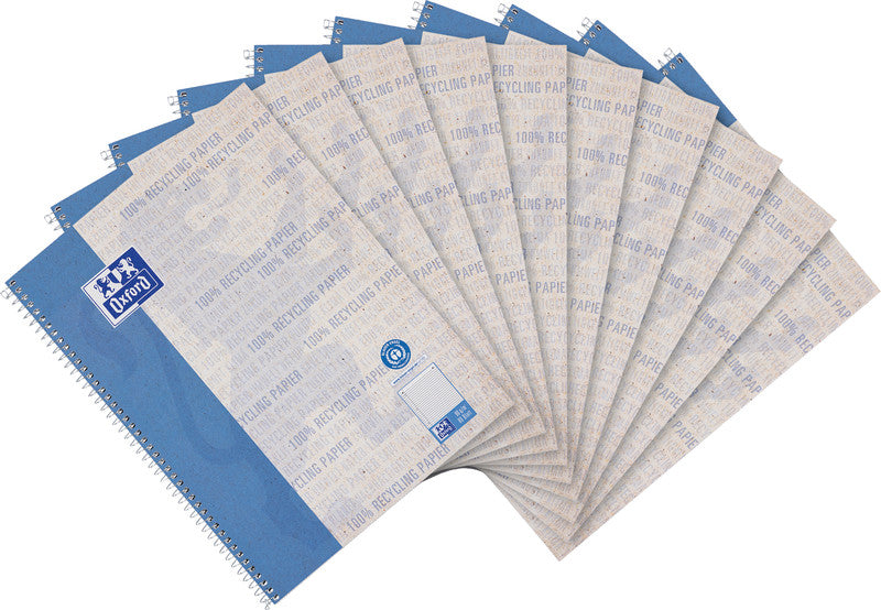 Elba Collegeblock, Karton, 80 Blatt, 4-fach gelocht, perforiert, 90 g/m² – Blau, für SCRIBZEE App