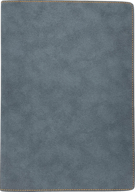 Denkzettel Notizbuch, 170 × 240 mm, kariert, gebunden, Hardcover, 192 Seiten, perforiert, 80 g/m² – grau