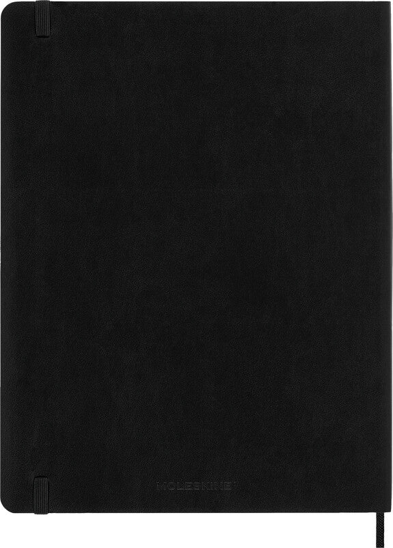 Moleskine Softcover Schüleragenda – 1 Woche/1 Seite, gebunden, 19 × 25 cm, 18 Monate Juli–Dezember, Schwarz, FSC