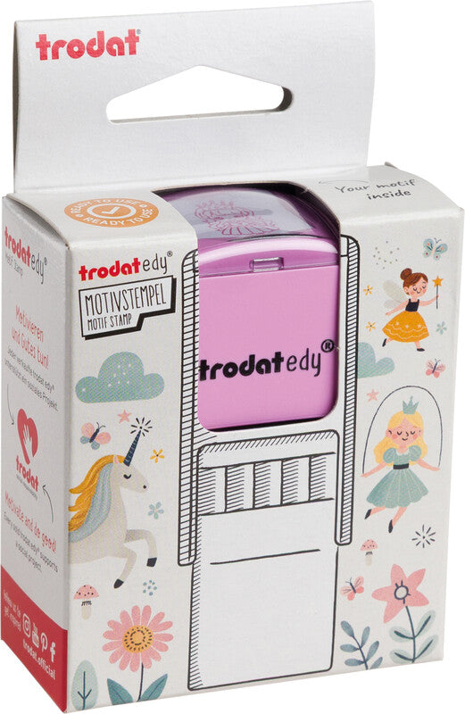 Trodat Prinzessin Motivstempel – selbstfärbend, 19 × 19 mm, pastellviolett