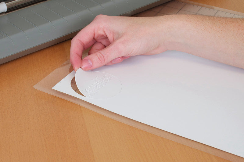 Silhouette Stickerpapier – für Silhouette Schneideplotter – 215 × 280 mm – Weiss – 8 Blatt