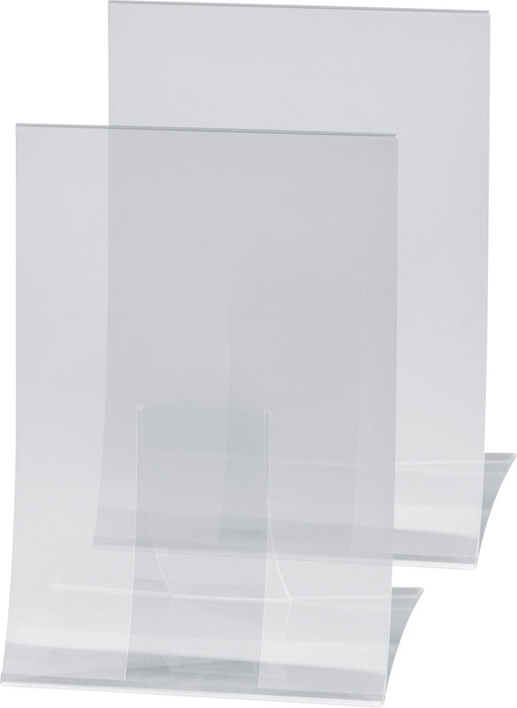 Sigel Tischaufsteller – für A4 Hochformat, transparent, Kunststoff, 220 × 150 × 335 mm