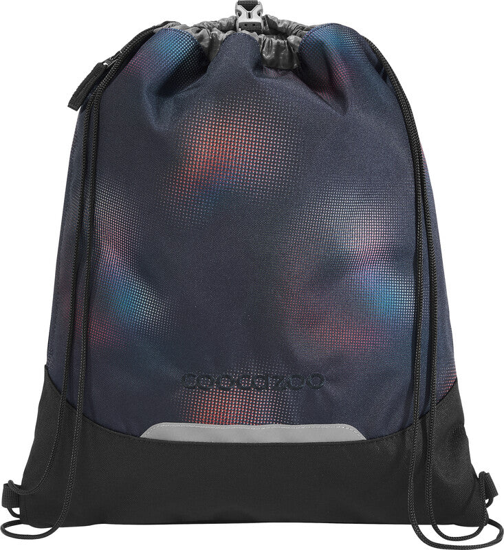Coocazoo Sportbeutel – Motiv Rainbow Illusion, recyceltes Polyester (rPET), reflektierend, 34 × 43 cm