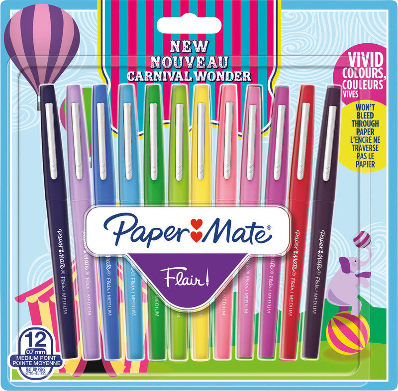 Papermate Filzstifte, Strichbreite 0,7 mm, 12 Farben