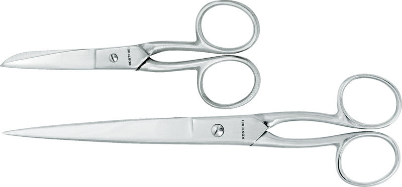 Wedo Universalschere – 23,0 cm, Stahl, für Rechts- und Linkshänder, spitz, Metall, Silber