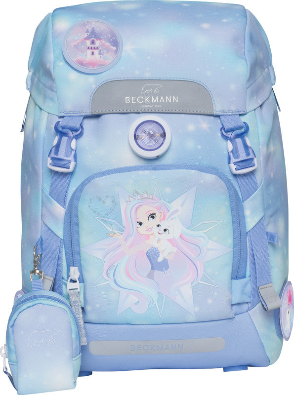 Beckmann Schulrucksack Classic – Star Princess – mit Leuchteffekt