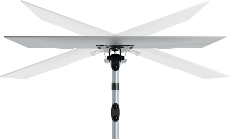 Durable Select – Monitorhalterung, Tischklemme, bis 27", VESA 75 × 75/100 × 100 mm, 8 kg, silber metallic