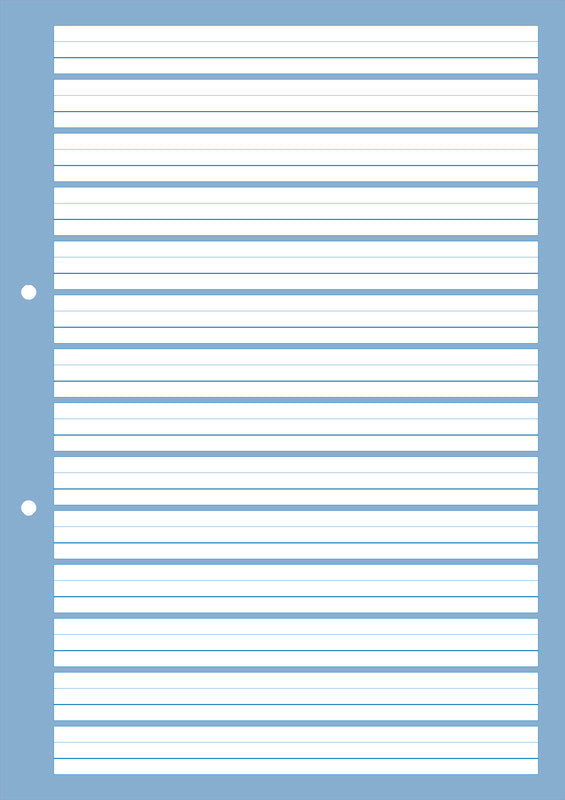 Noname Notizbuch-Einlagen 175 × 220 mm, Basisschrift 6/6/6 mm, 2-fach gelocht, 100 g/m² – 500 Blatt
