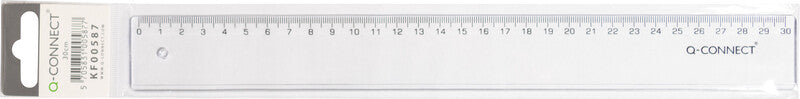 Q-connect Wandtafel-Lineal 30 cm – Kunststoff, transparent