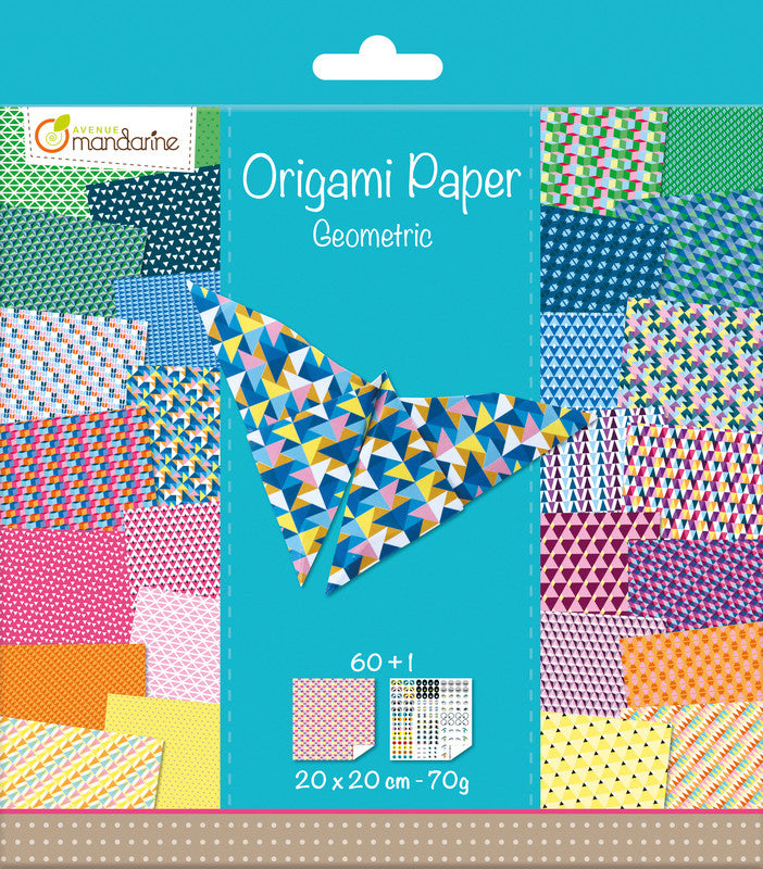 Avenue Mandarine Origami-Papier – sortiert – 200 × 200 mm, 60 Bogen