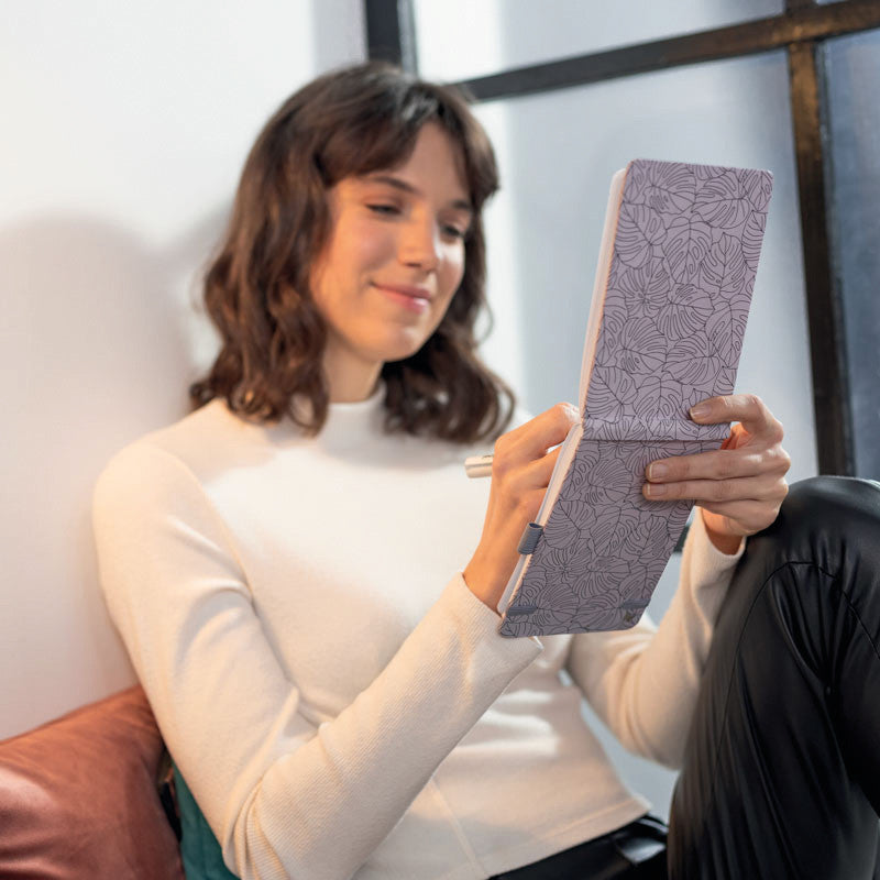 Sigel Notizblock JOLIE, A6+, punktkariert, Fadenheftung, 79 Blatt, perforiert, 100 g/m² – violett