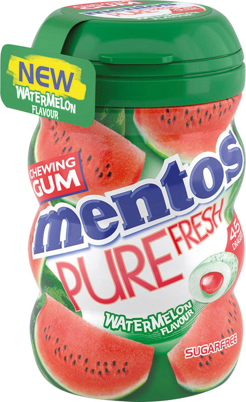 Mentos Kaugummi – Wassermelone, zuckerfrei, 90 g