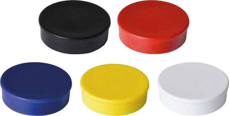 Berec Tafelmagnete – Ø 30 mm – 10 Stk. – weiss