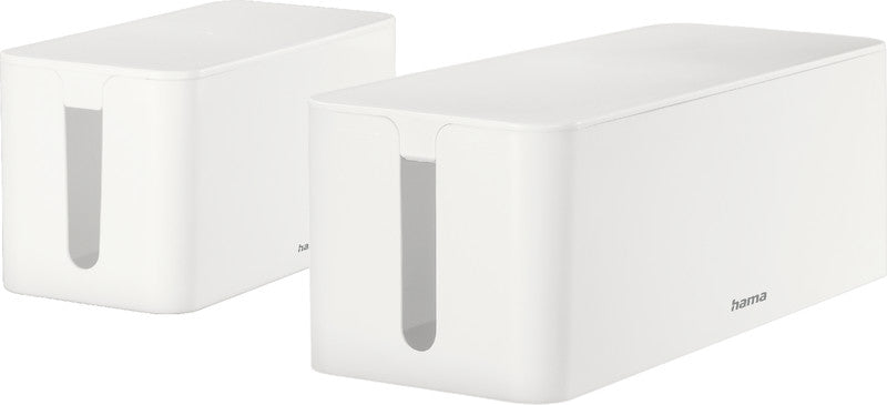 Hama Kabelbox – 230 × 118 × 115 mm, Kunststoff, Weiss, für Kabel bis Ø 15 mm