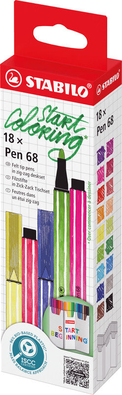 STABILO Filzstifte, Strichbreite 1 mm, 18 Farben