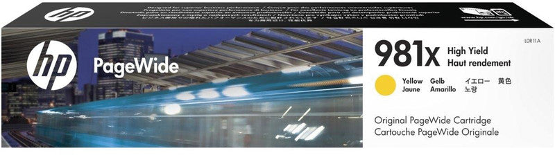 HP Tintenpatrone 981X, Gelb, 10'000 Seiten – für Tintenstrahldrucker/Multifunktionsgeräte