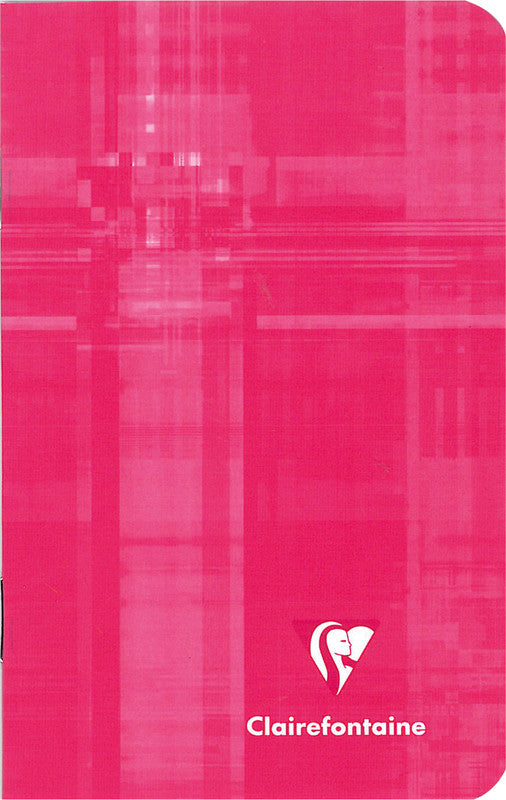 Clairefontaine Notizheft, 75 × 120 mm, kariert, Klammerheftung, Karton, 48 Seiten, 90 g/m² – farbig sortiert