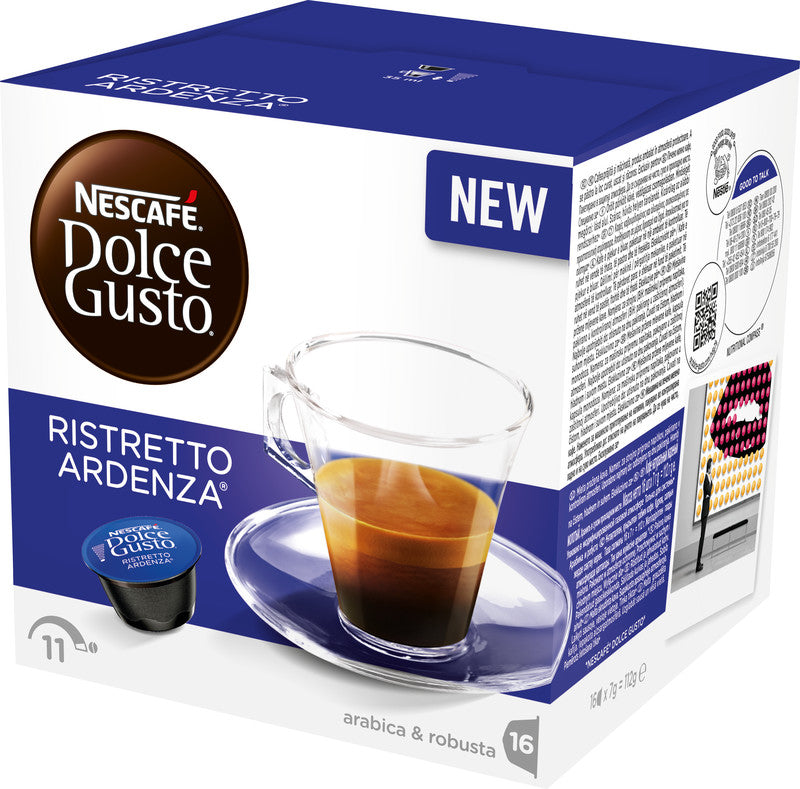 Nescafé Dolce Gusto Kaffeekapseln Ristretto Ardenza – für Dolce Gusto – Intensität 11 – 16 Kapseln
