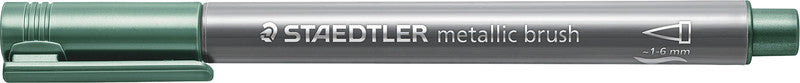 Staedtler Pinselstift – sortiert, Kunststoffschaft, 7er-Pack, pigmentierte Metallic-Tinte, für dunkles Papier