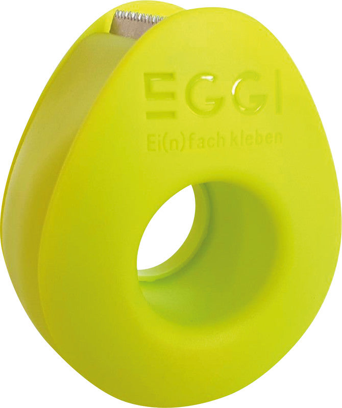 Eggi Handabroller – für Rollenbreite bis 19 mm, für Bandlänge bis 10 m, für Kern 1", Metallmesser, Kunststoff