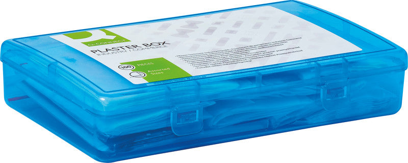 Q-connect Pflaster Box – hautverträglich – sortiert – 210 × 42 × 135 mm – 100 Stk.