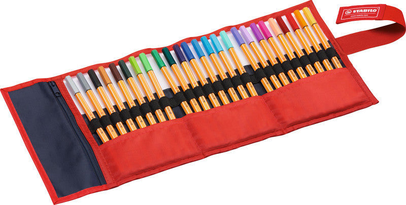 STABILO Fineliner – 25er-Set – 0,4 mm – 25 Farben, sortiert