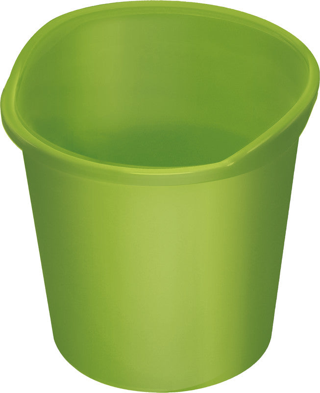 Helit Papierkorb the joy – 13 l – Kunststoff, grün – Ø 280 × H 300 mm