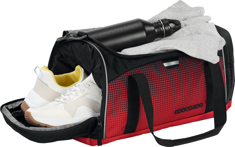 Coocazoo Sporttasche – 20 l, Motiv Blazing Fire, mit Schultergurt, wasserabweisend, 40 × 24 × 23 cm