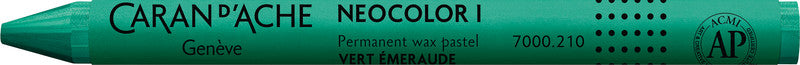 Caran d-Ache Caran d'Ache – Neocolor I – Wachsmalkreiden – Smaragdgrün, für Papier, Leder & Glas