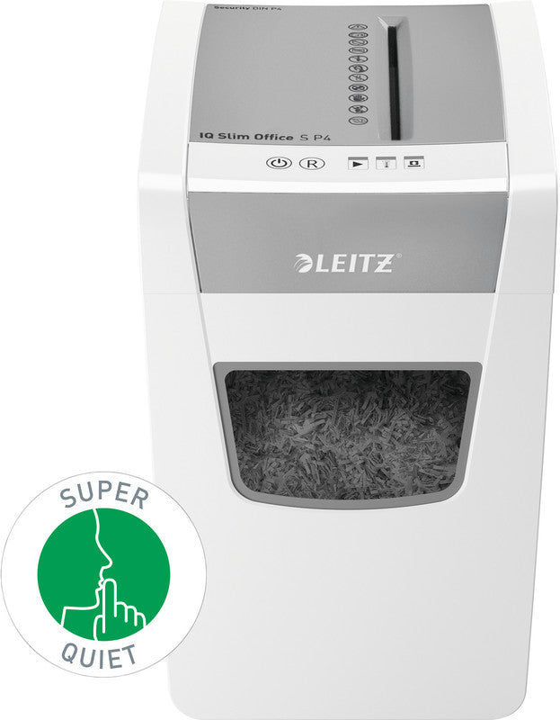 Leitz Aktenvernichter, DIN P-4, Partikelschnitt 4 × 28 mm, 12 Blatt, 23 l, A4