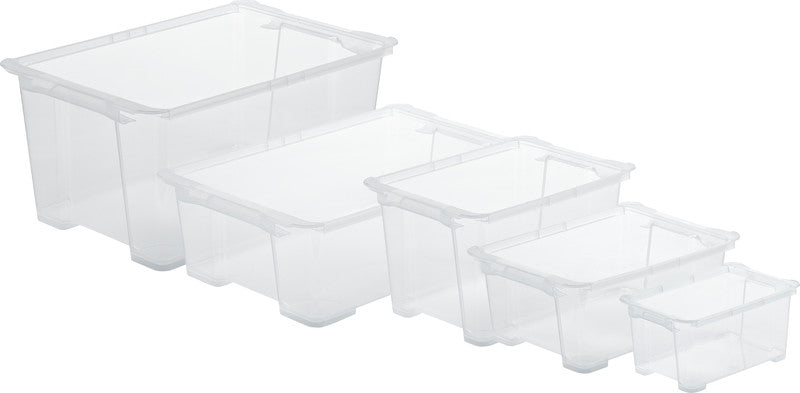 Rotho Aufbewahrungsbox – Kunststoff, transparent, 38,7 × 15,8 × 27,9 cm – 1er-Pack