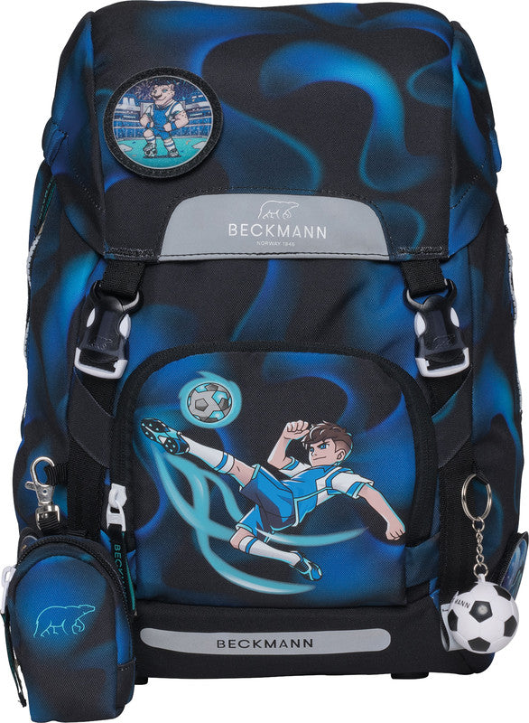Beckmann Schulrucksack – Magic League – 24,0 × 37,0 × 25,0 cm – aus 100% recyceltem PET