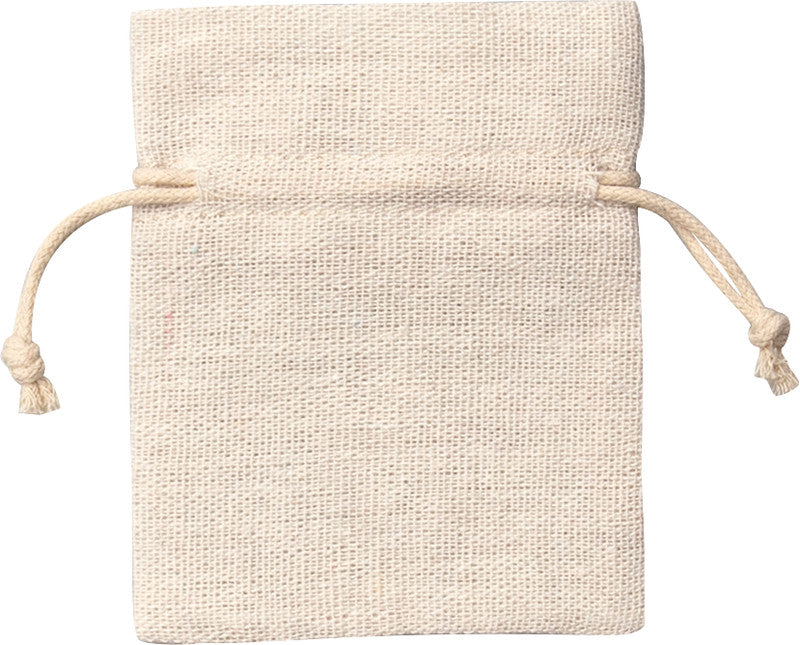 Folia Geschenkbeutel – Baumwolle, gerippt – 3 Grössen, je 2 Stück: 100 × 80 mm, 130 × 100 mm, 180 × 130 mm