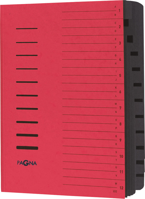 Pagna Sammelmappe für A4, Karton, Rot, mit Gummizug