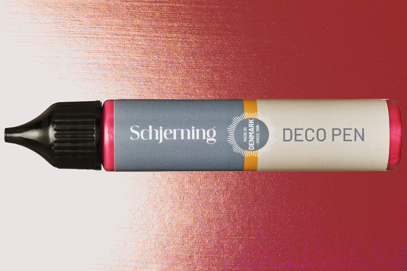 Schjerning Pearl Pen – dunkelrot Perleffekt, 28 ml
