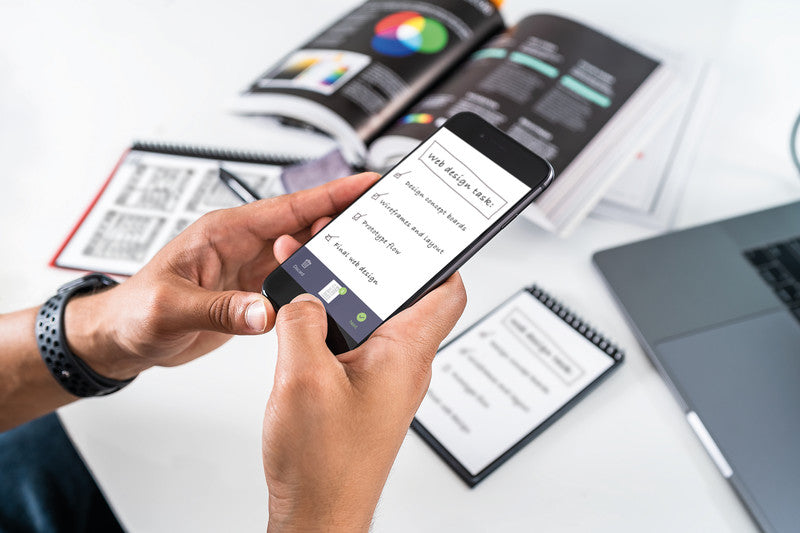 Rocketbook Spiralblock A6, punktkariert, Spiralbindung, 24 Blatt – schwarz, für ROCKETBOOK App