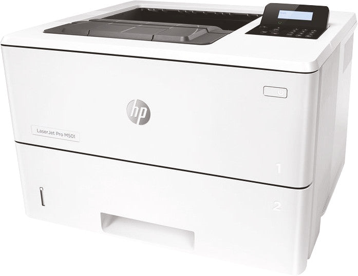 HP LaserJet Pro M501 – A4, S/W, Duplex, 43 S./Min., 4800 × 600 dpi, LAN/USB, Papier: 1200 Blatt