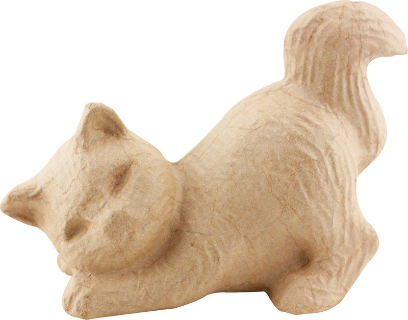 Décopatch Pappmaché-Figur Katze schmusend – 150 × 105 × 150 mm – Braun